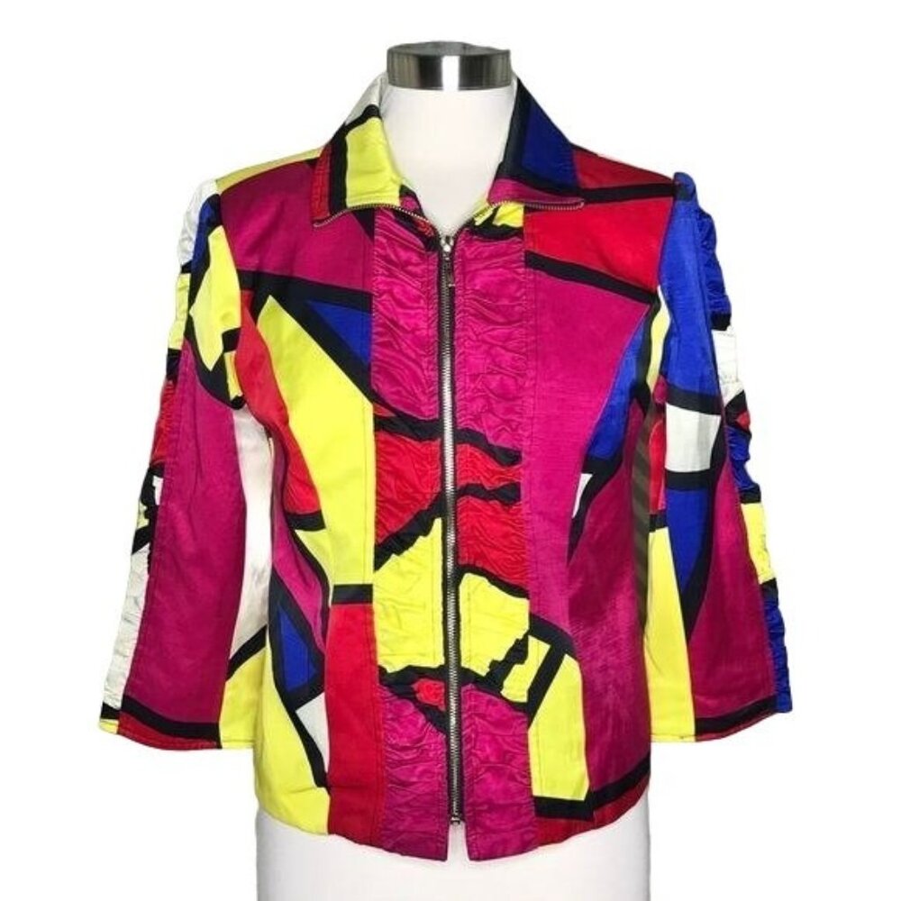 Mishca S colorblock jacket red pink vintage